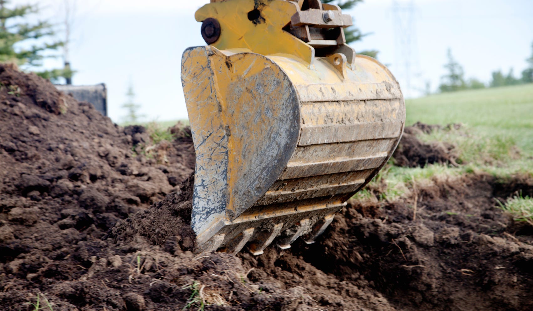 Digging topsoil